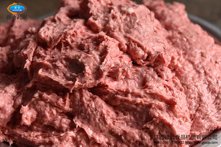 本次試機(jī)用三速打漿機(jī)制作出來的牛肉漿